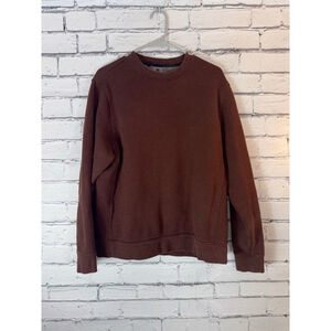 VRST Mens Dark Red Brown Crewneck Pullover Sweatshirt Size Large Athletic